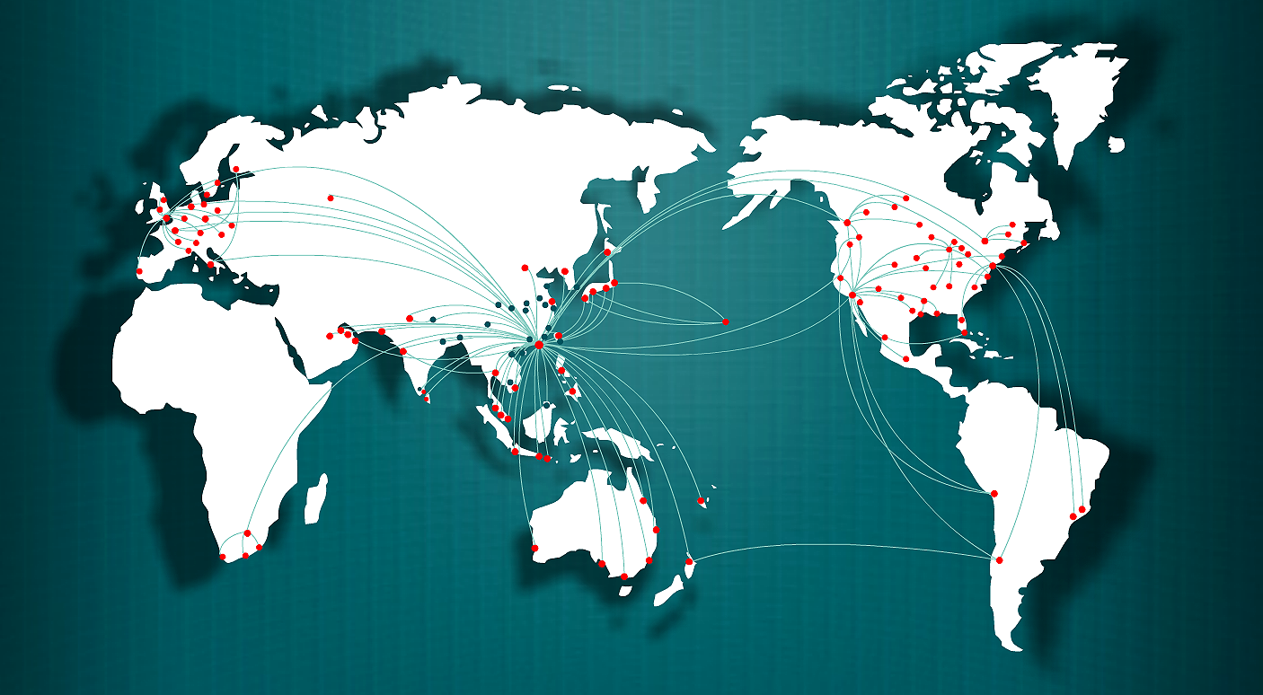 Cathay Pacific Flight Routes which will screen 'More Than A Race'.